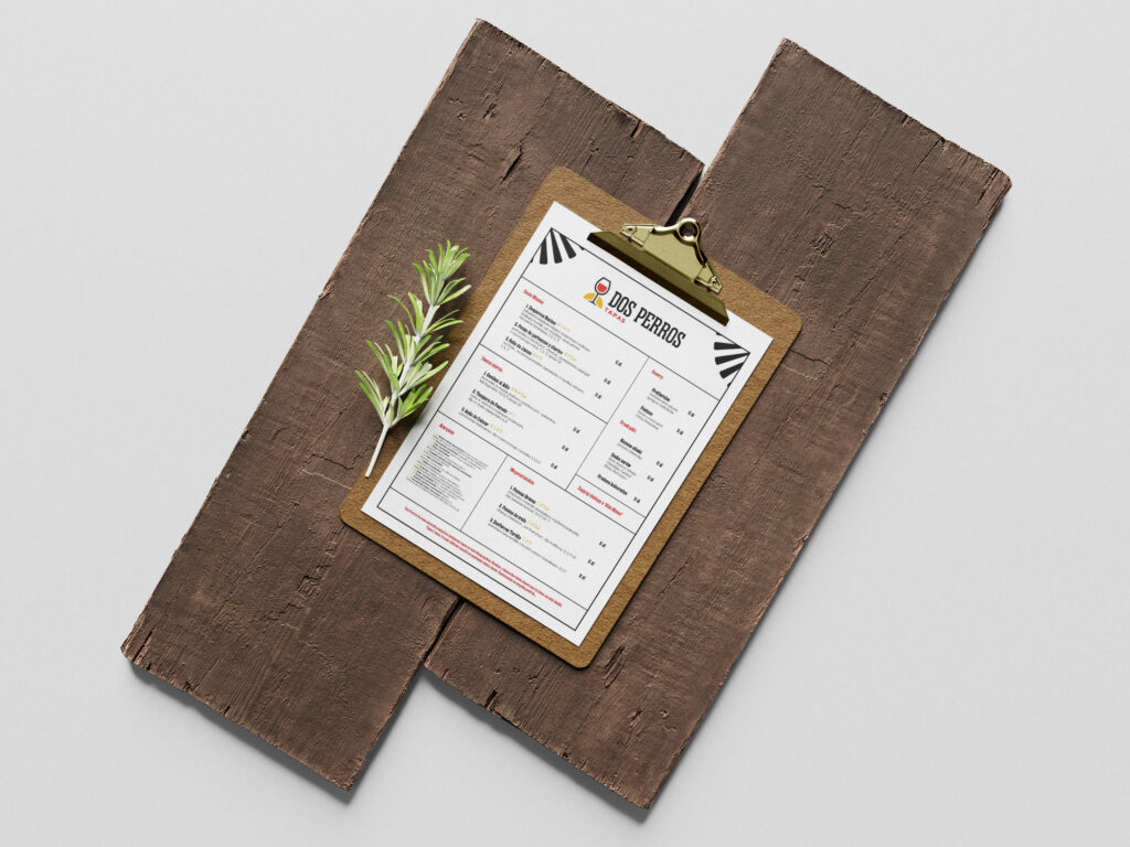 menu tapas